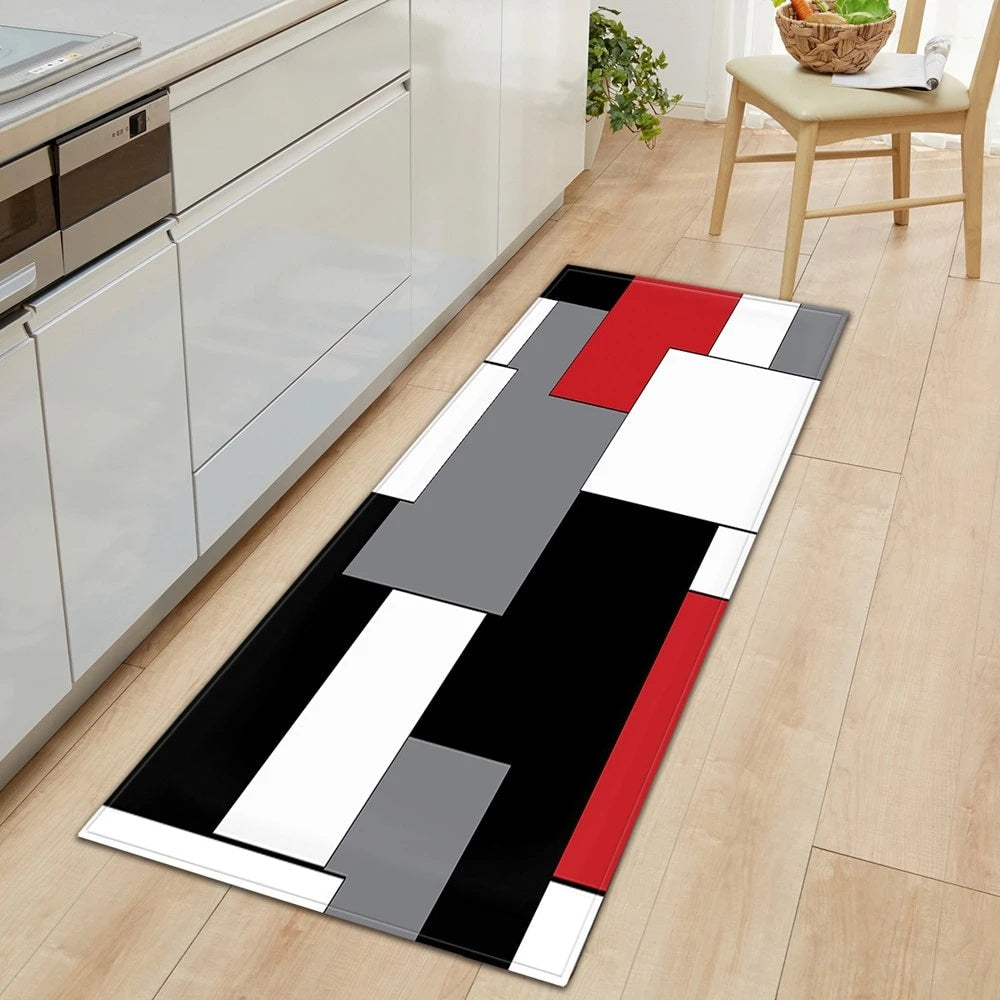 Tapis de Cuisine Noir et Rouge | Le Monde du Tapis