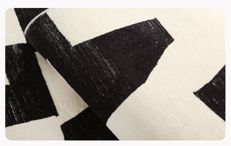 Tapis Bohème Noir et Blanc