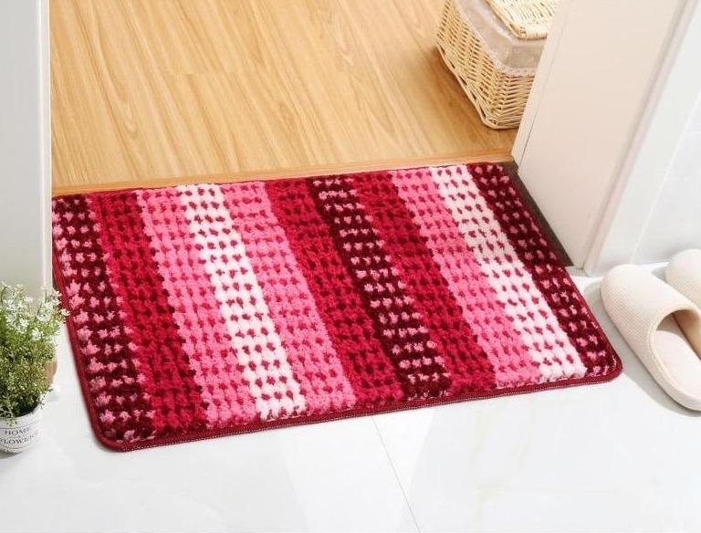 Grand Tapis de Bain Rouge