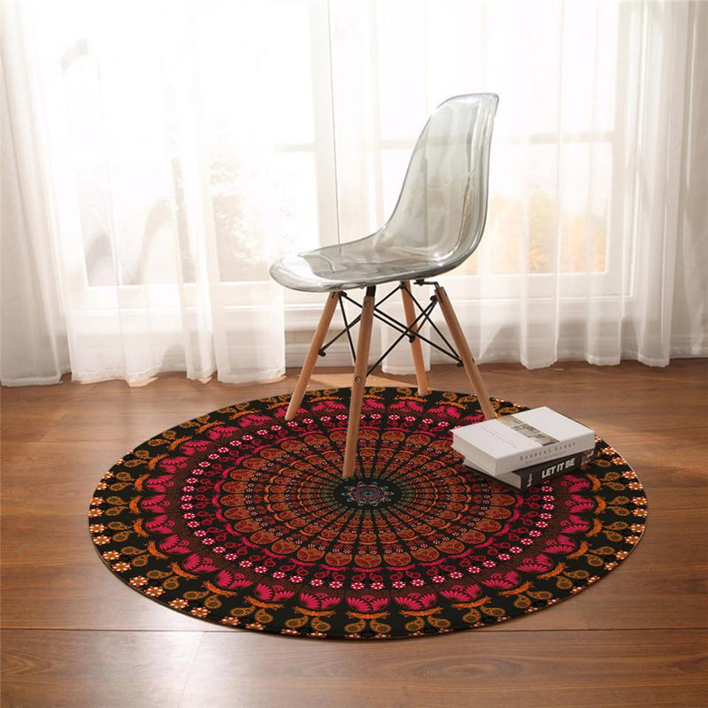 Grand Tapis Rond Coloré