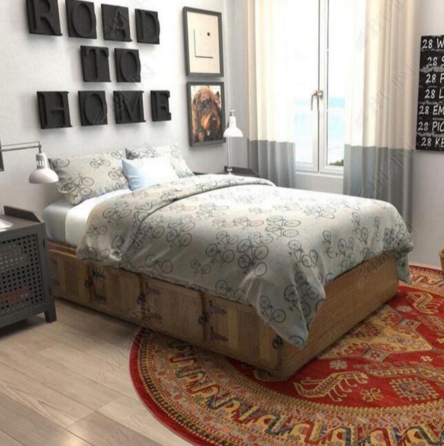 Petit Tapis Rond Rouge