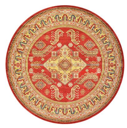 Petit Tapis Rond Rouge