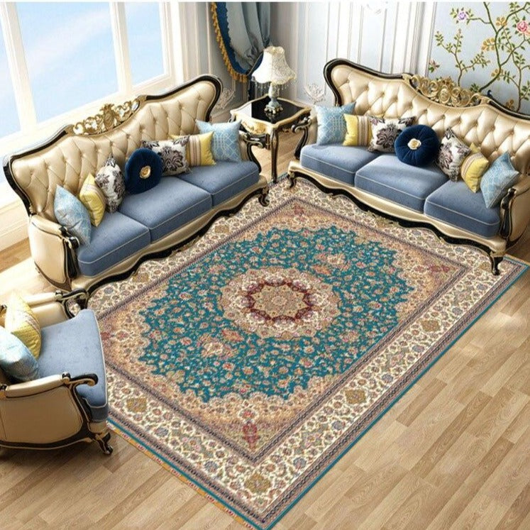 Tapis Berbère Beige et Bleu