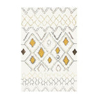 Tapis Berbère Blanc et Jaune Fin
