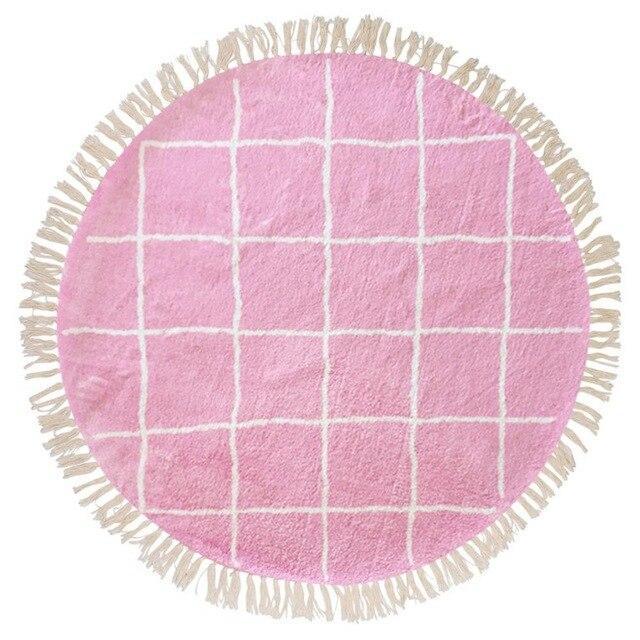 Tapis Rose Blanc et Rose