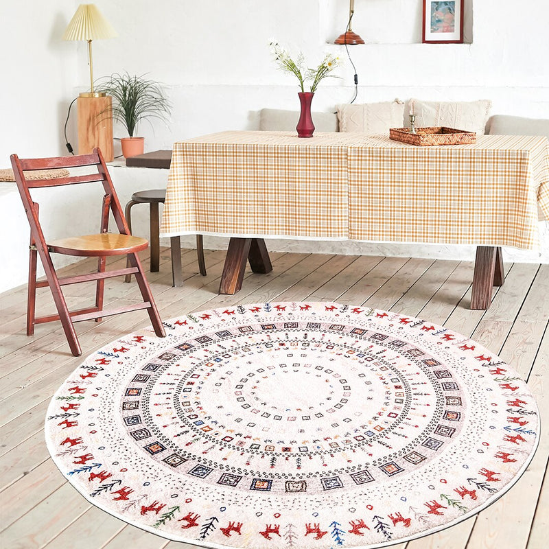 Tapis Berbère Blanc et Rouge