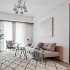 Tapis Berbère Blanc Losange Noir