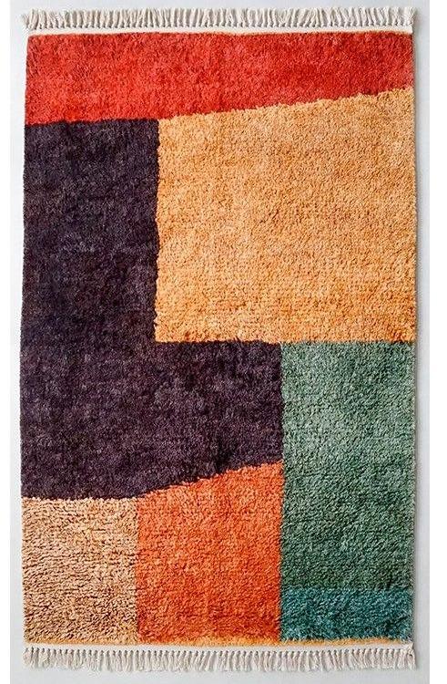 Tapis Berbère Ecru et Marron Laine