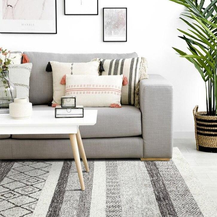 Tapis Berbère Gris et Blanc Epais