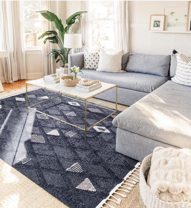 Tapis Berbère Laine Noir Epais