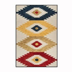 Tapis Blanc Ethnique 