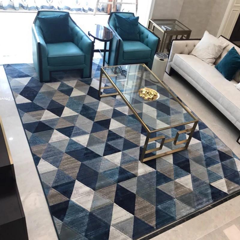 Tapis Bleu et Blanc Salon