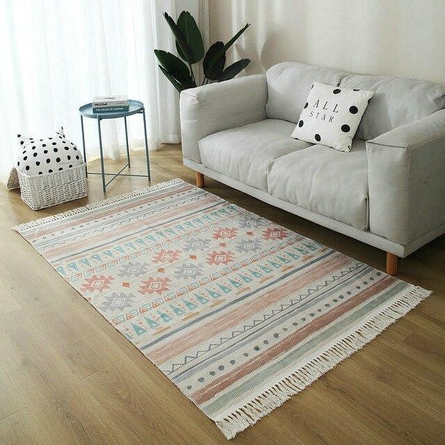 Tapis Bleu et Orange