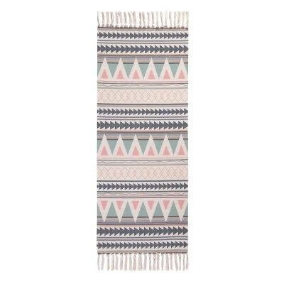 Tapis Chambre Fille Rose et Gris