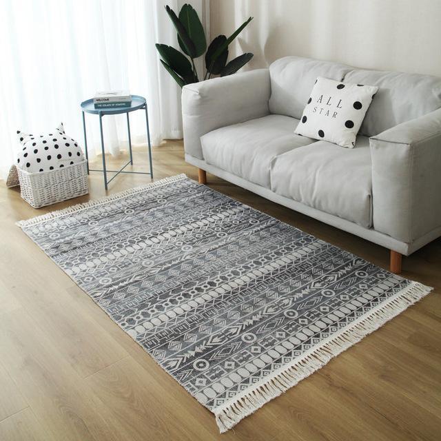 Tapis Coton Gris