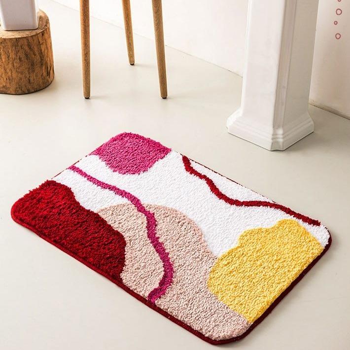 Tapis de Bain Antidérapant Rouge