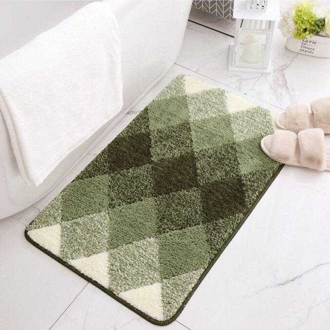 Tapis de Bain Antidérapant Vert 