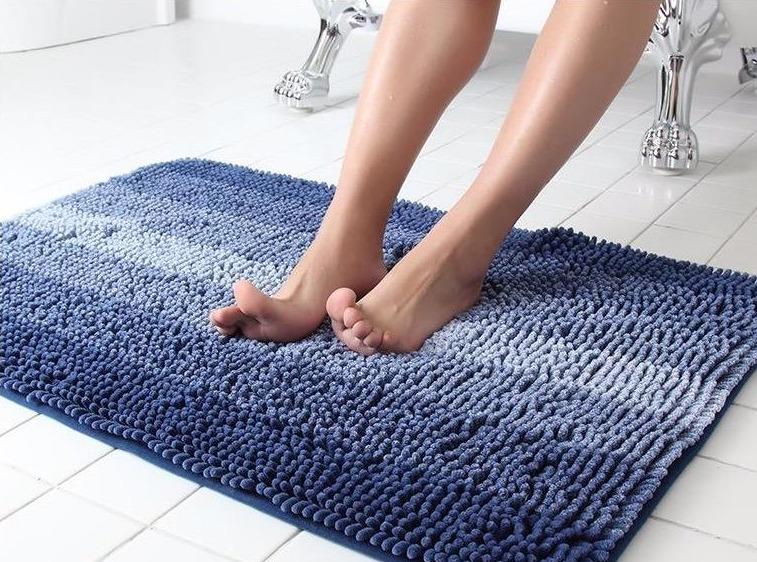Tapis de Bain Bleu Paon