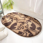 Tapis de Bain Chat Marron