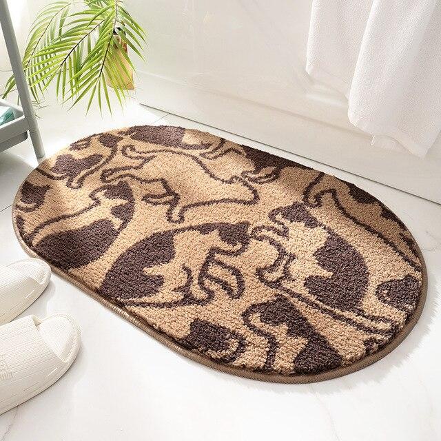Tapis de Bain Chat Marron