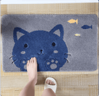Tapis de Bain Chat Bleu