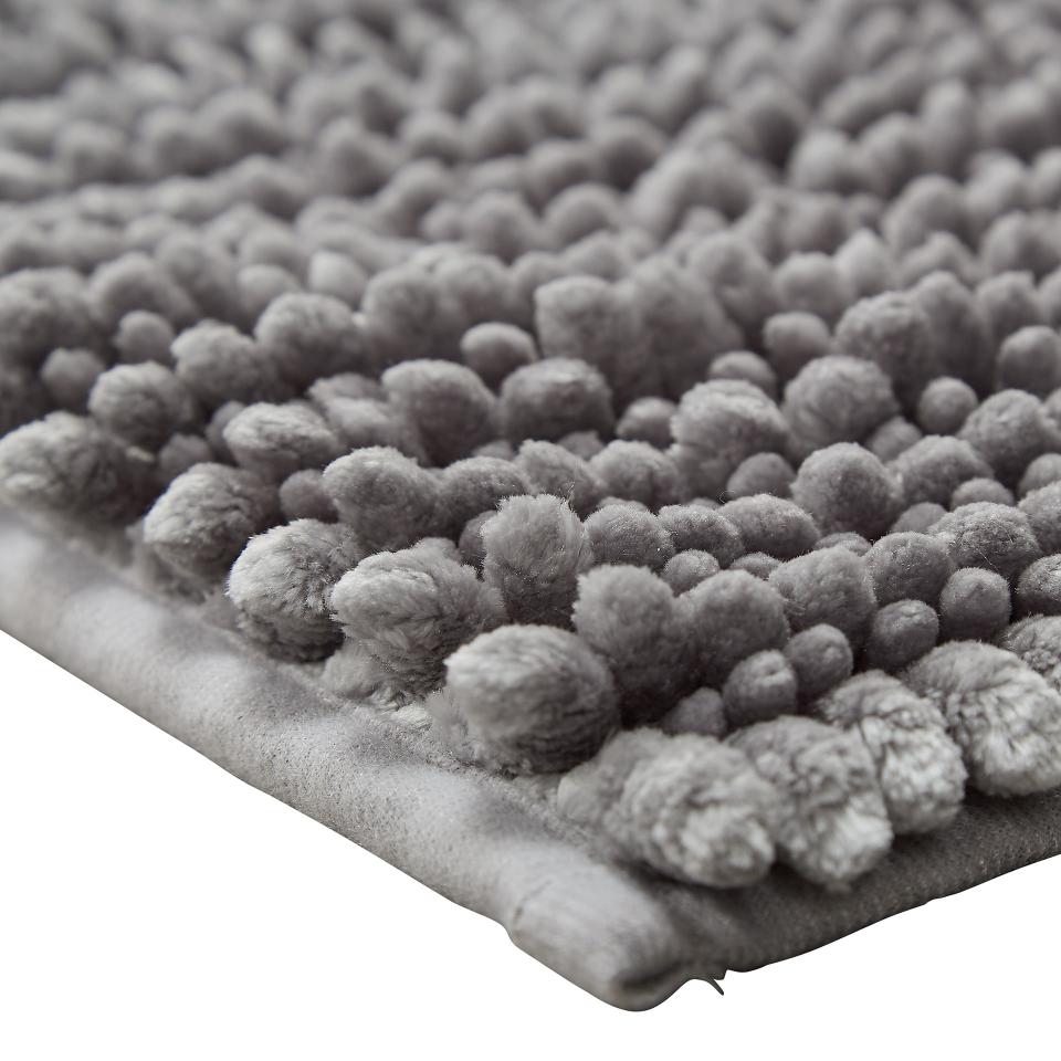 Tapis de Bain Chenille Gris