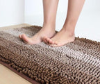 Tapis de Bain Chenille Marron