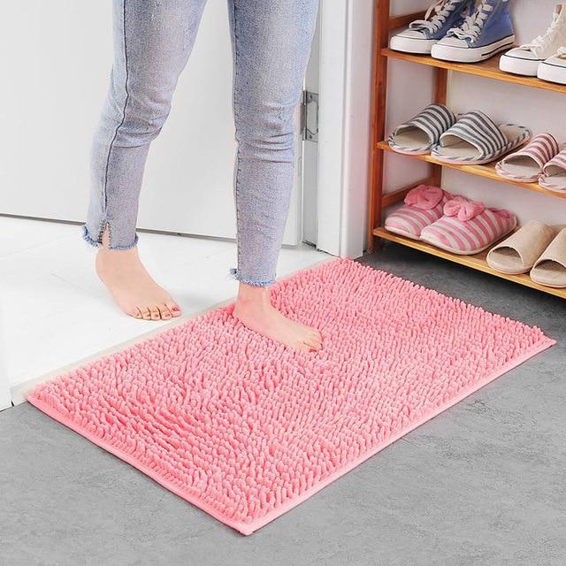 Tapis de Bain Chenille Rose