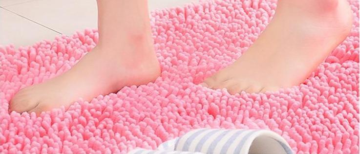 Tapis de Bain Chenille Rose
