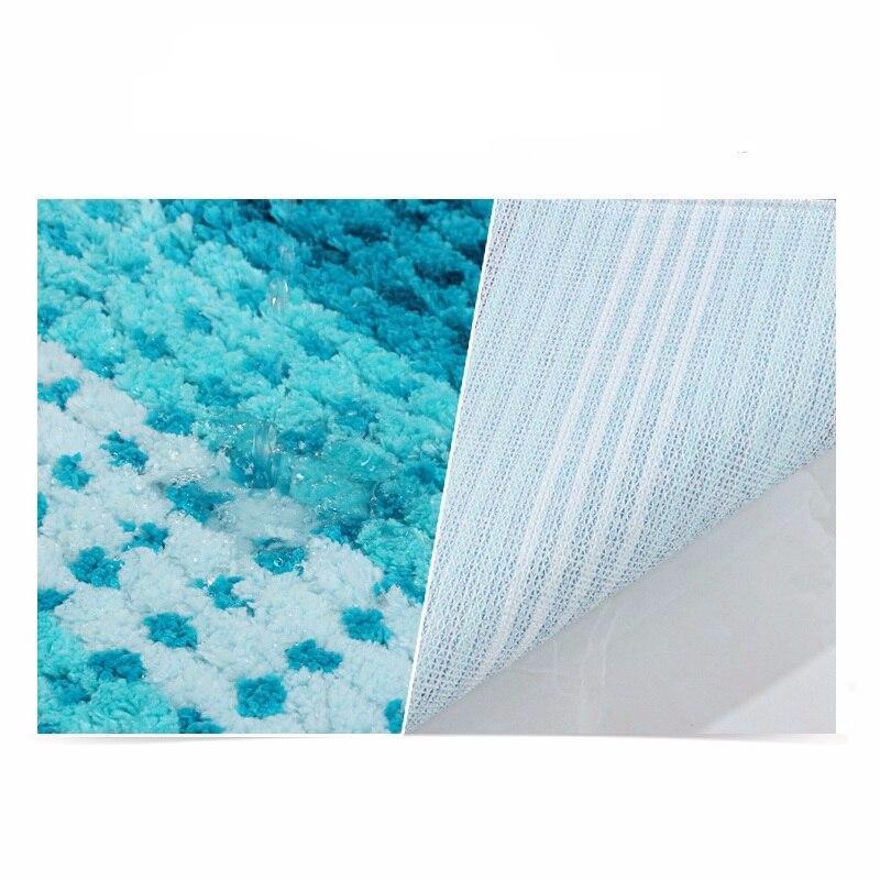 Tapis de Bain Épais Bleu