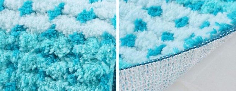 Tapis de Bain Épais Bleu