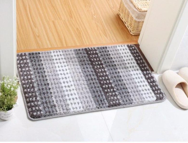 Tapis de Bain Épais Gris