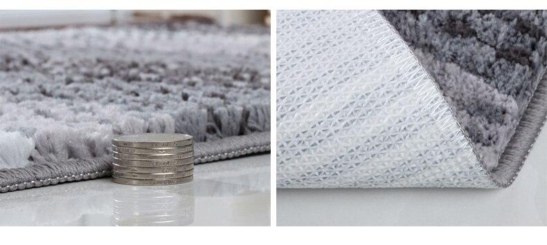 Tapis de Bain Épais Gris