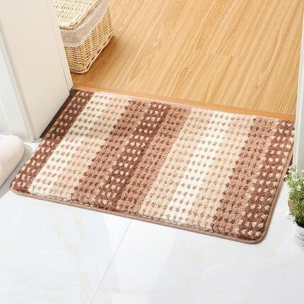 Tapis de Bain Épais Marron et Beige