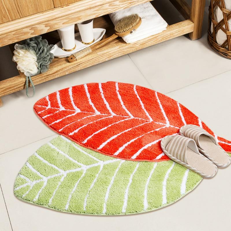 Tapis de Bain Feuille Orange