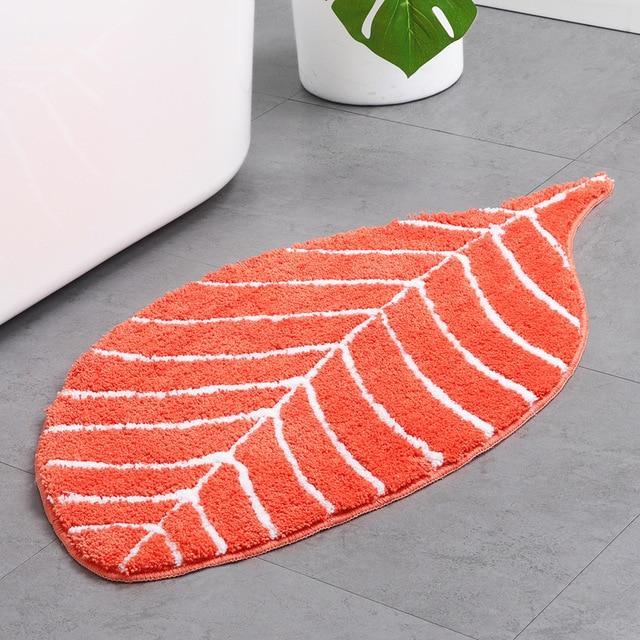 Tapis de Bain Feuille Orange