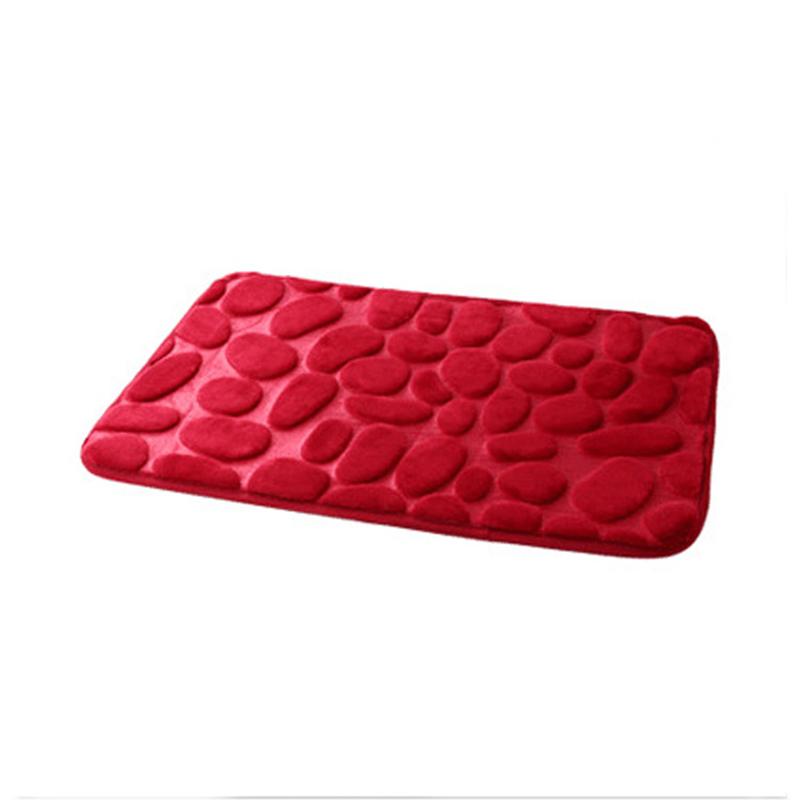 Tapis de Bain Galet Rouge