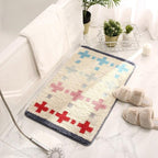 Tapis de Bain Gris et Blanc
