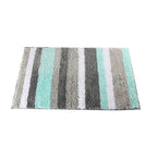 Tapis de Bain Gris et Turquoise