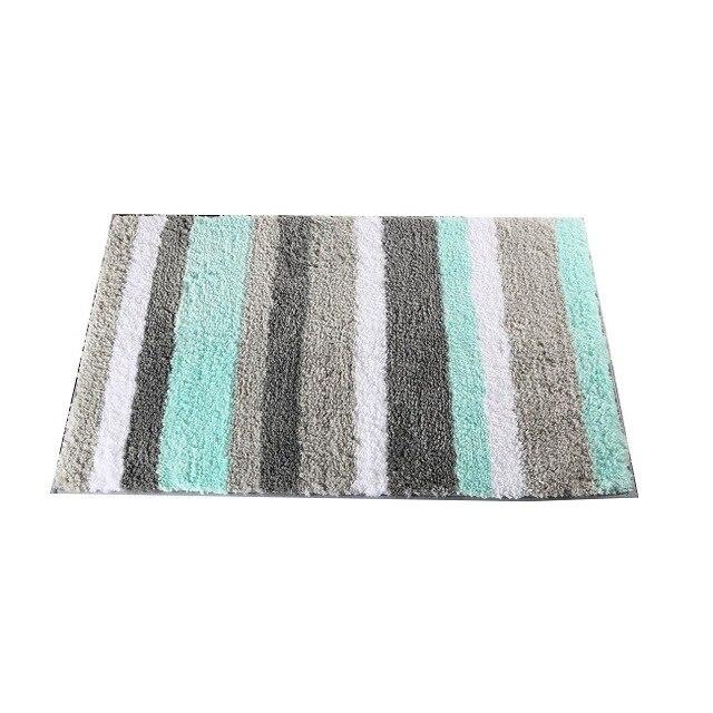 Tapis de Bain Gris et Turquoise