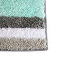 Tapis de Bain Gris et Turquoise