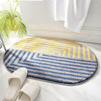 Tapis de Bain Jaune et Bleu