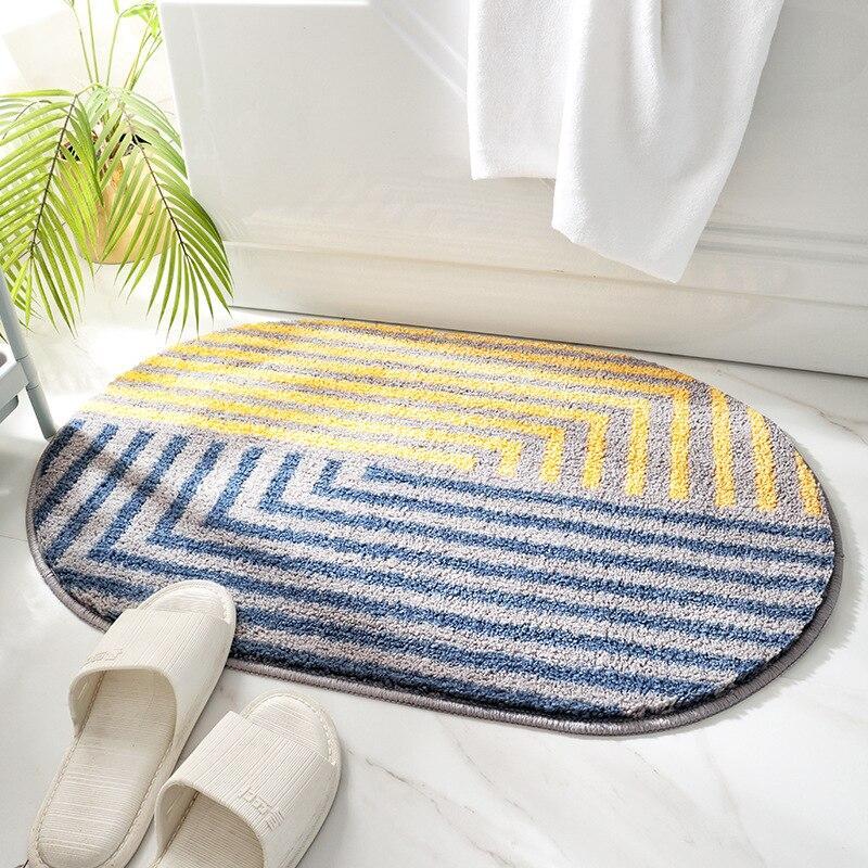 Tapis de Bain Jaune et Bleu