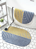 Tapis Jaune et Bleu Bain