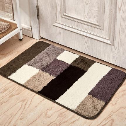 Tapis de Bain Marron et Blanc