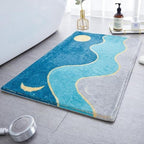 Tapis de Bain Mer Bleu