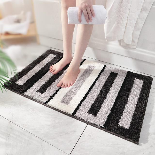 Tapis de Bain Noir et Blanc