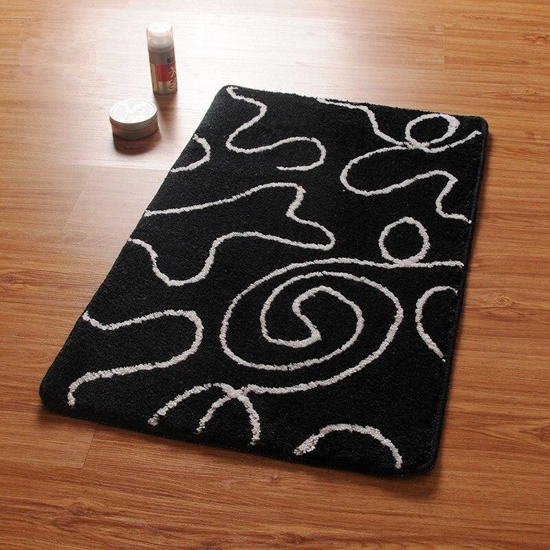 Tapis de Bain Noir et Blanc Design