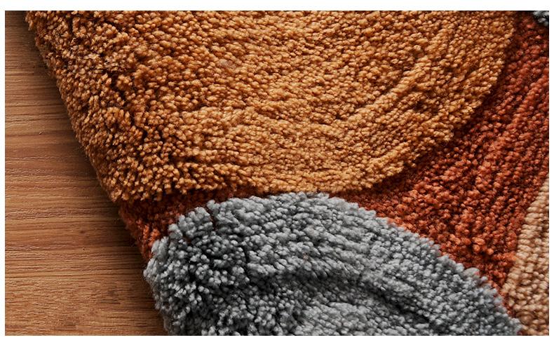 Tapis de Bain Ronds Marron