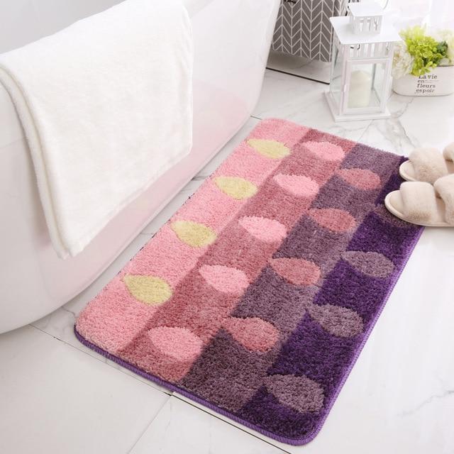 Tapis de Bain Rose et Violet